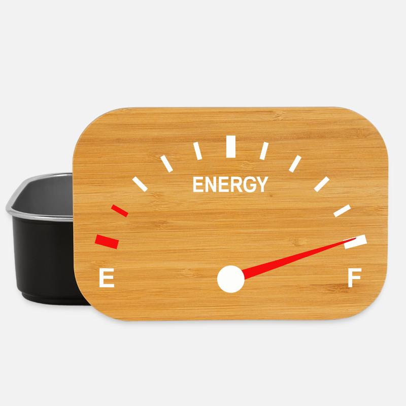 Vibrant Fuel Gauge Abstract Design - Lunch Box - black