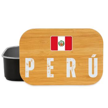 I love Peru, Peruvian flag - Lunch Box - black - Front