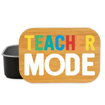 Lehrer-Design mit bunten Buchstaben - Lunch Box - Schwarz - Vorne