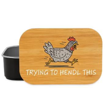 essayer de faire ce drôle de dicton fou de poulet - Boîte à goûter - noir - Devant