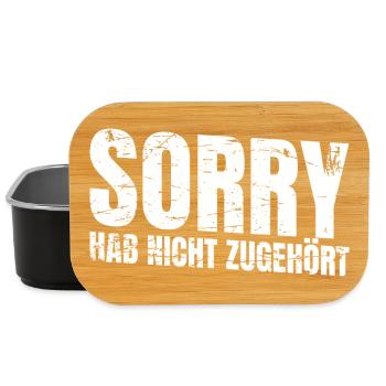 Sorry didn't listen - Lunch Box - black - Front