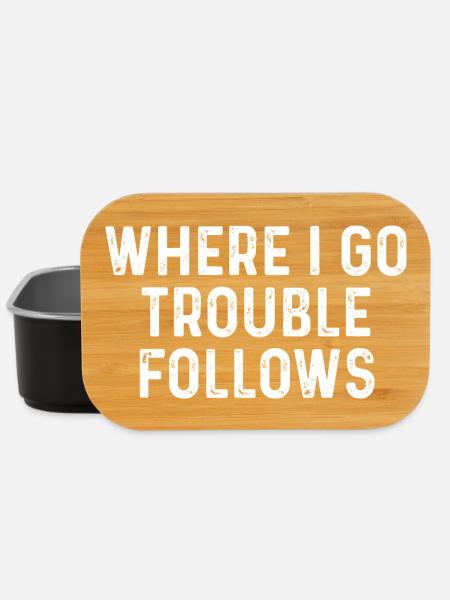 Where I Go Trouble Follows - Lunch Box - black