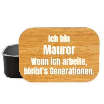 Maurer Spruch Generationenfest - Lunch Box - Schwarz - Vorne