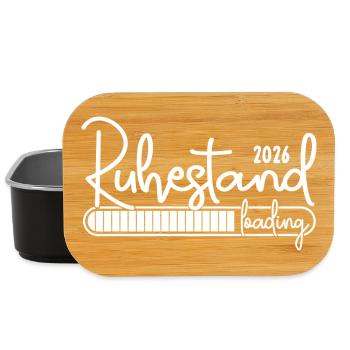 Ruhestand 2026 Loading – Stilvolles Motiv Pension  - Lunch Box - Schwarz - Vorne