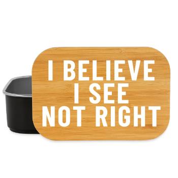 I believe I see not right Denglish - Lunch Box - Schwarz - Vorne