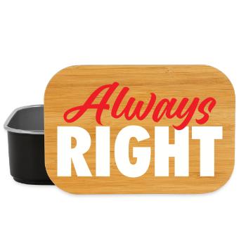 Always Right Valentinstags-Paar-Witz - Lunch Box - Schwarz - Vorne