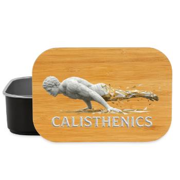 Calisthénie Planche - Statue grecque - Boîte à goûter - noir - Devant