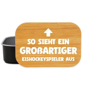 So sieht ein großartiger Eishockeyspieler aus - Lunch Box - Schwarz - Vorne