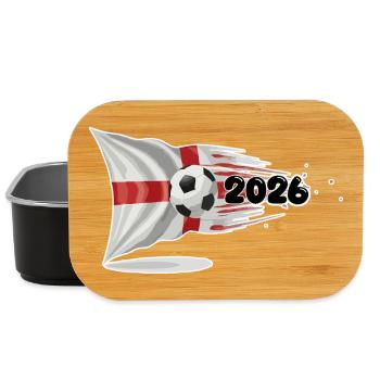 Angleterre St. George’s flag Soccer Burst 2026 - Boîte à goûter - noir - Devant