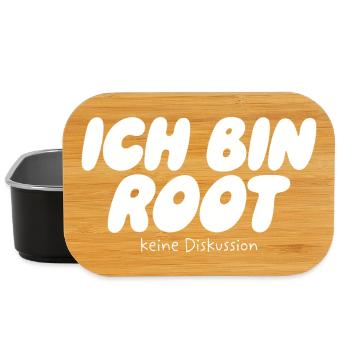 Ich bin Root – Keine Diskussion - Lunch Box - Schwarz - Vorne