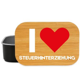 I Love Tax Evasion Sarcasm Funny German Saying - Lunch Box - black - Front