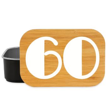 60. 60 YEARS. 60th ANNIVERSARY. 60TH BIRTHDAY. - Lunch Box - black - Front