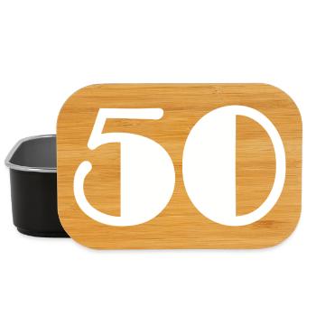 50. 50 YEARS. 50th ANNIVERSARY. 50 YEARS ANNIVERSARY. - Lunch Box - black - Front