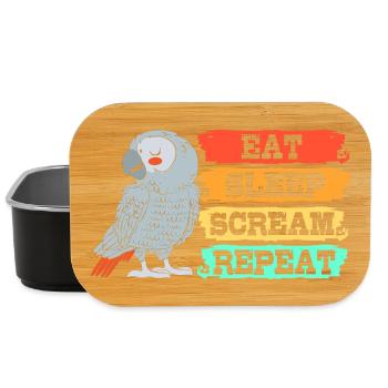 Papagei Grau - Lunch Box - Schwarz - Vorne