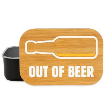 Out Of Beer (Bier / Bierchen / Biertrinker NEG 2C) - Lunch Box - Schwarz - Vorne