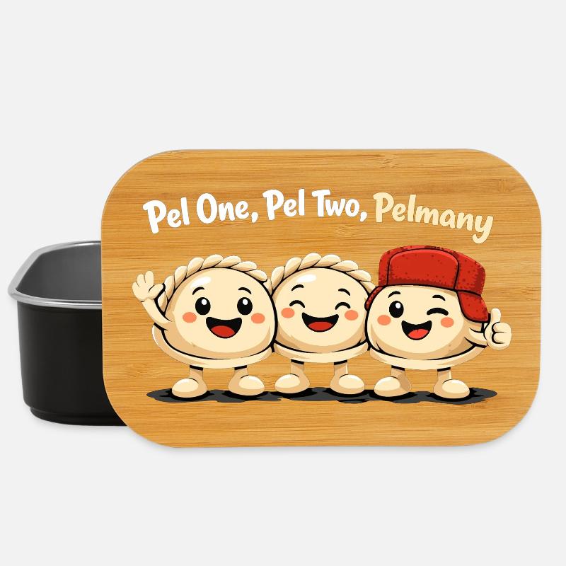 Pel One, Pel Two, Pelmany – Pelmeni Freunde - Lunch Box - Schwarz
