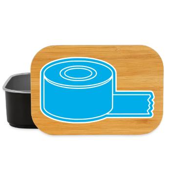 Adhesive Tape Roll Outline - Lunch Box - black - Front
