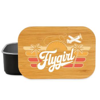 Flygirl Retro Aviation Sunset - Lunch Box - black - Front