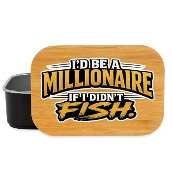 I’d Be A Millionaire If I Didn’t Fish Funny Design - Lunch Box - black - Front