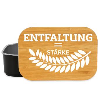ENTFALTUNG – Deine wahre Stärke - Lunch Box - Schwarz - Vorne