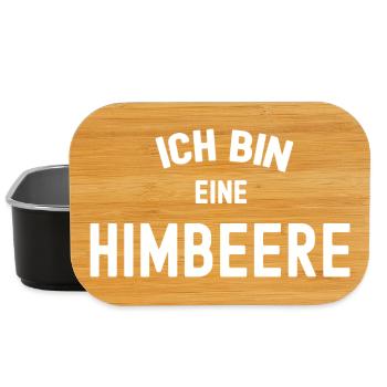 ICH BIN EINE HIMBEERE Rotes Karneval Kostüm Beeren - Lunch Box - Schwarz - Vorne