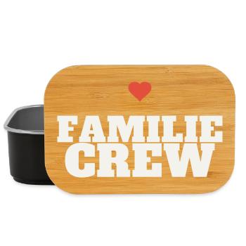 Familie Crew Family Zusammenhalt Team Liebe Gruppe - Lunch Box - Schwarz - Vorne