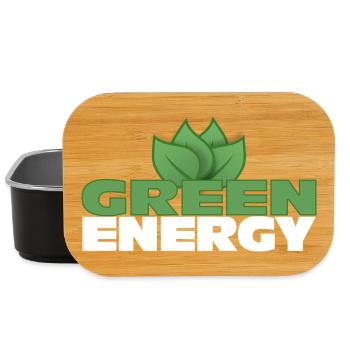 Green Energy - Nachhaltige Zukunft - Lunch Box - Schwarz - Vorne