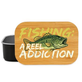 Fishing is a real addiction - Lunch Box - black - Front