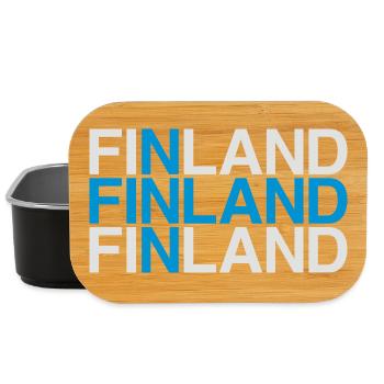 Drapeau de la FINLANDE - Boîte à goûter - noir - Devant