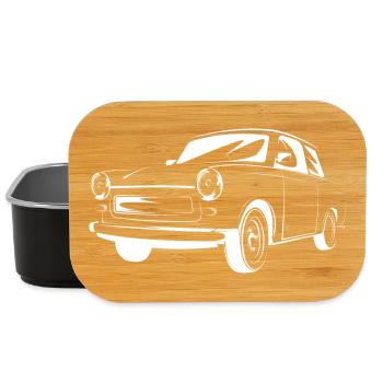 Trabi GDA symbole tshirt illustration voitures - Boîte à goûter - noir - Devant