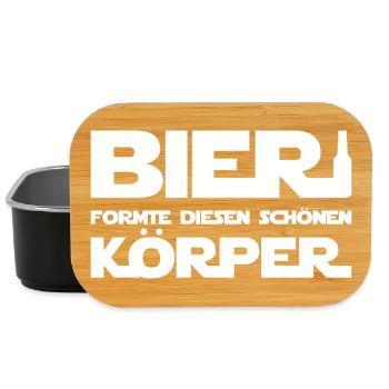 Bier formte diesen schönen Körper - Lunch Box - Schwarz - Vorne