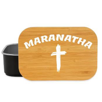 Logo d’écriture croisée Maranatha - Boîte à goûter - noir - Devant