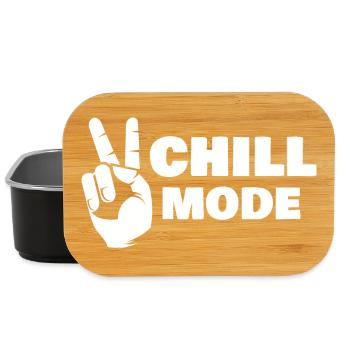 chill mode entspannung relaxing symbol peace sign - Lunch Box - Schwarz - Vorne