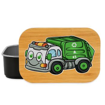 Garbage collection garbage truck - Lunch Box - black - Front