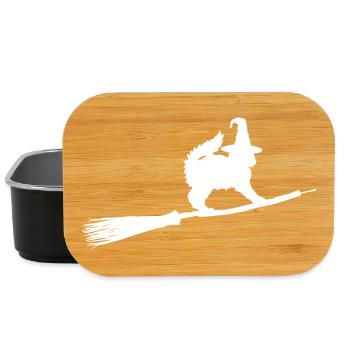 Katzen Hexe - Lunch Box - Schwarz - Vorne