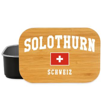 Solothurn Schweiz Flag Badge - Lunch Box - Schwarz - Vorne