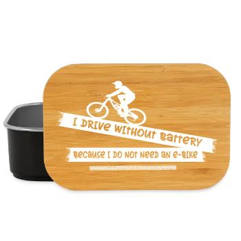 I ride without a battery because I don't need an e-bike - Lunch Box - black - Front