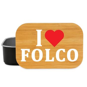 t-shirt I love Folco t-shirt idée cadeau - Boîte à goûter - noir - Devant