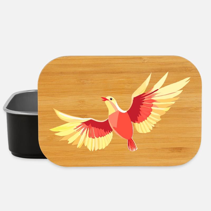 Vogel, der am Himmel schwebt - Lunch Box - Schwarz