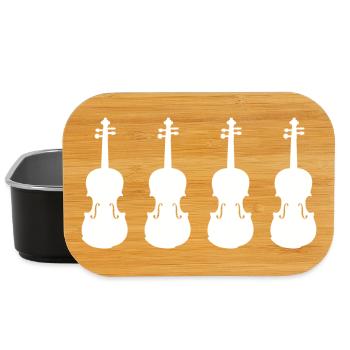 Modèles de violons rétro - Boîte à goûter - noir - Devant