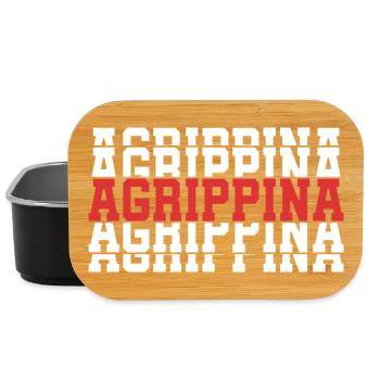 Agrippina t-shirt stacked text gift t-shirt - Lunch Box - black - Front