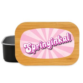 Springinkal - fille pleine de vie, nom d’animal - Boîte à goûter - noir - Devant