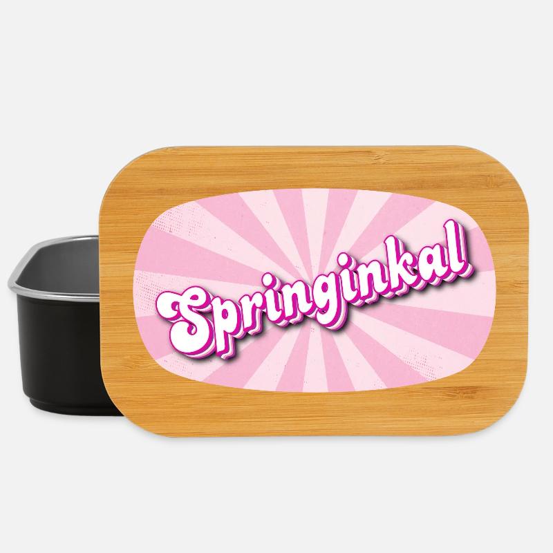 Springinkal - fille pleine de vie, nom d’animal - Boîte à goûter - noir