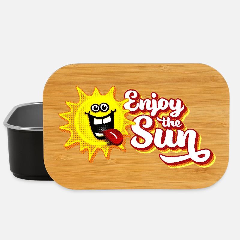Enjoy the sun / Summer feeling / Retro-Look - Lunch Box - Schwarz