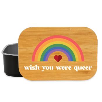 LGBTQ Pride Month - Wish You Were Queer - Lunch Box - black - Front