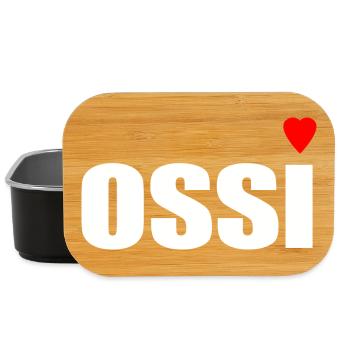 Ossi mit Herz rot - Lunch Box - Schwarz - Vorne
