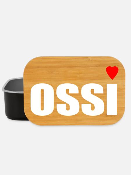 Ossi mit Herz rot - Lunch Box - Schwarz