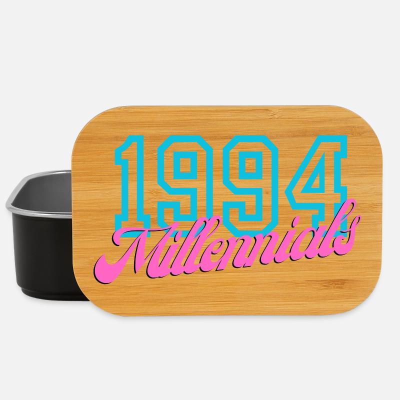 1994 Millennials Retro Datum Design - Lunch Box - Schwarz
