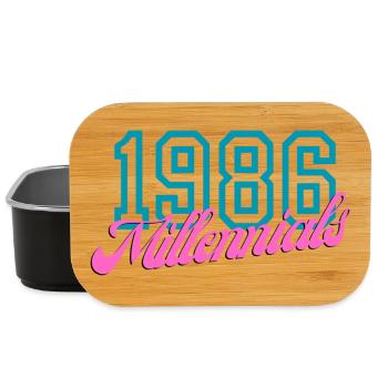 1986 Millennials Retro Numerisches Design - Lunch Box - Schwarz - Vorne