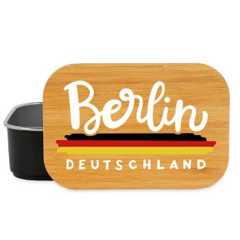 Berlin Deutschland Deutsche Flagge - Lunch Box - Schwarz - Vorne